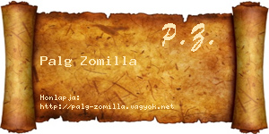 Palg Zomilla névjegykártya